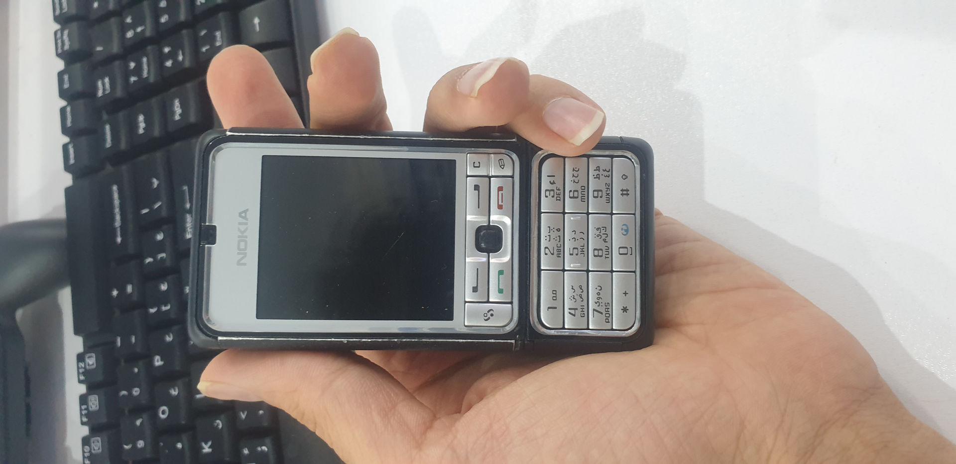 گوشیه ساده نوکیا 3250 مشکی و نقره ای / Nokia  3250